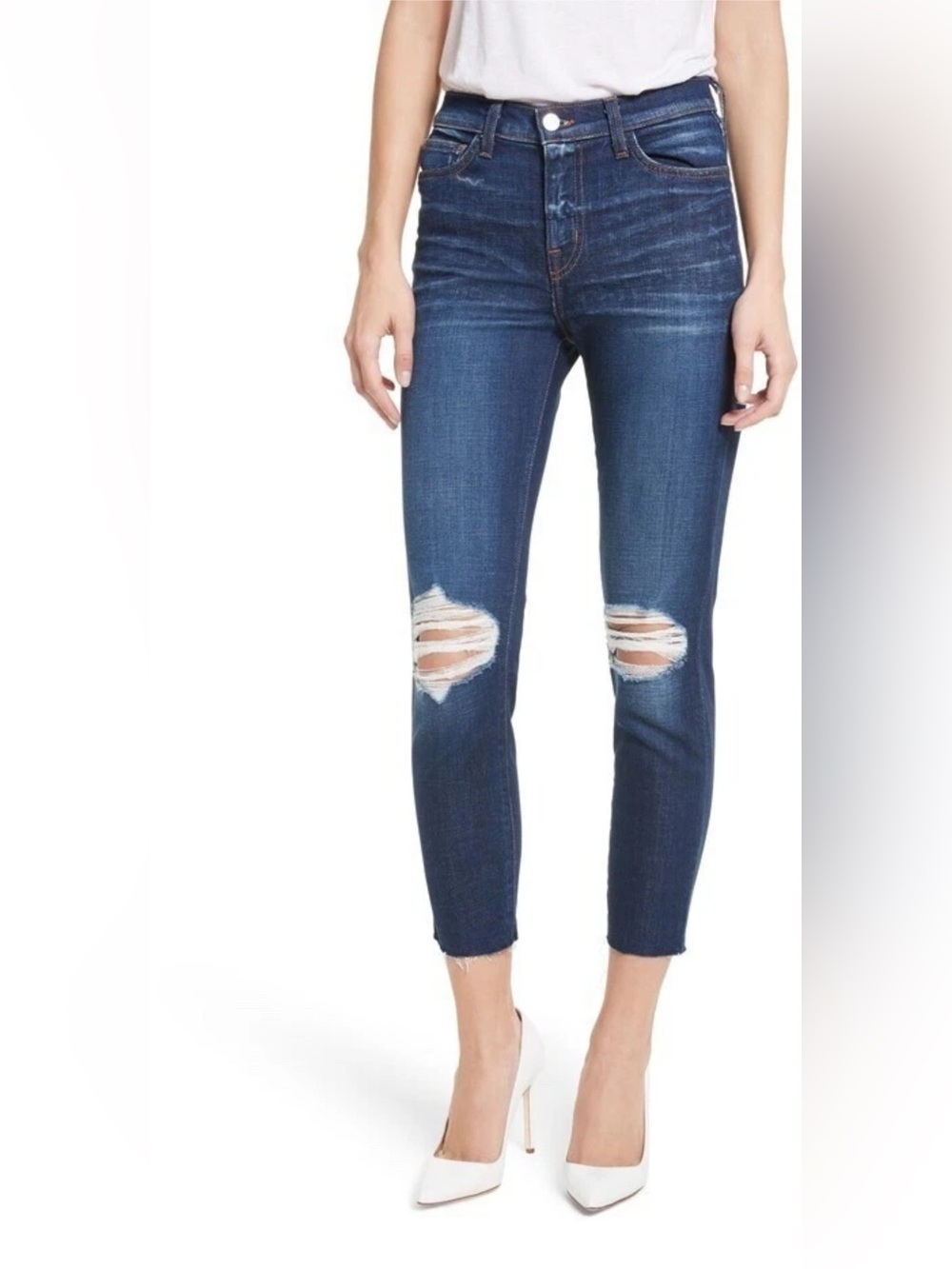 NEW! L'AGENCE Abigail High Rise French Slim Dark Wash Ankle Jeans Size 24